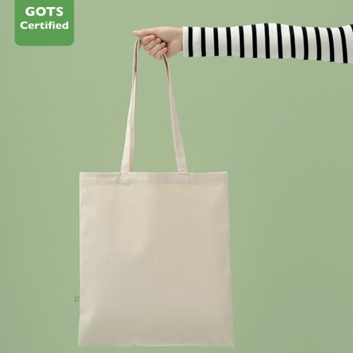 Premium organic canvas shopper long handle Thumbnail