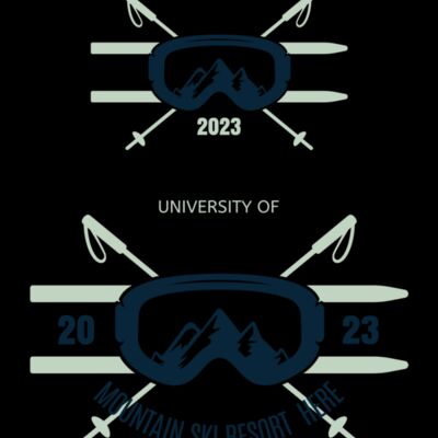 Ski Trip Front & Back Template A3 Thumbnail