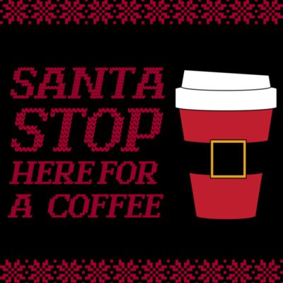Santa Stop Here For A Coffee - Red Thumbnail