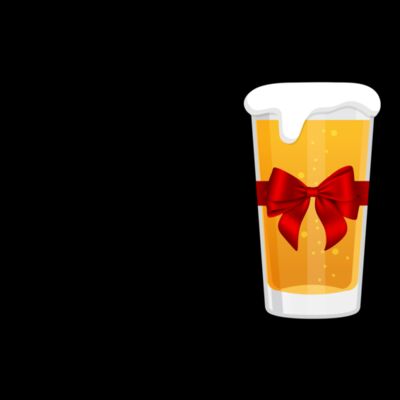 Santa Stop Here Pint Black Thumbnail