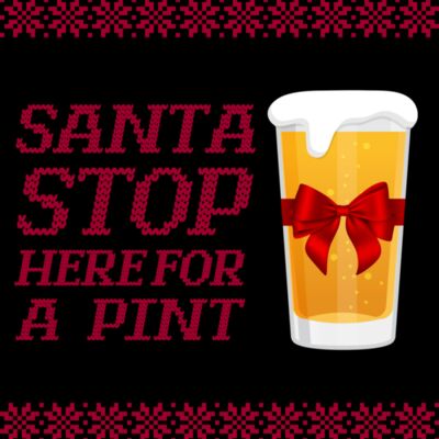 Santa Stop Here For A Pizza - Red Thumbnail